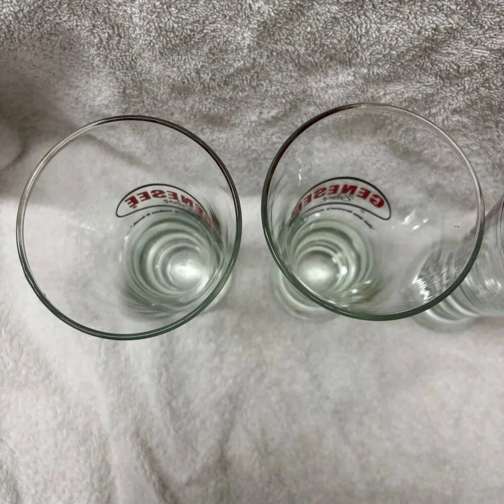 4 Vintage Genesee Beer Glasses